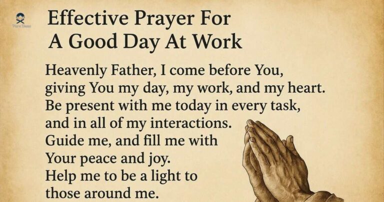 Effective Prayer For A Good Day At Work