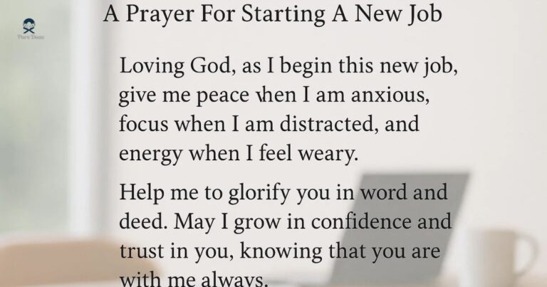 A Prayer For Starting A New Job