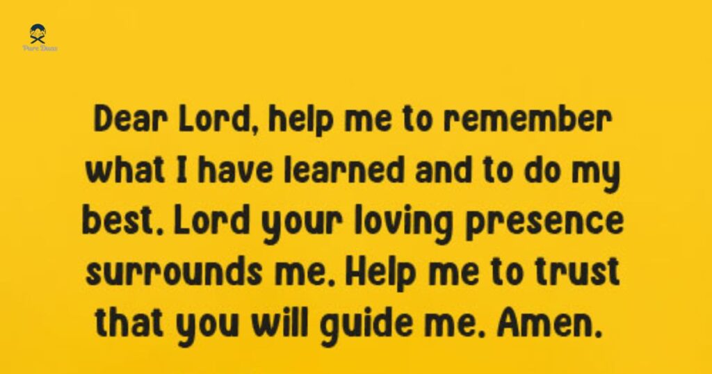 A prayer of attention and concentration