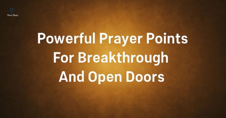 Powerful Prayer Points For Breakthrough And Open Doors