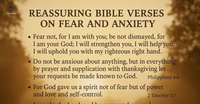 Reassuring Bible Verses on Fear and Anxiety