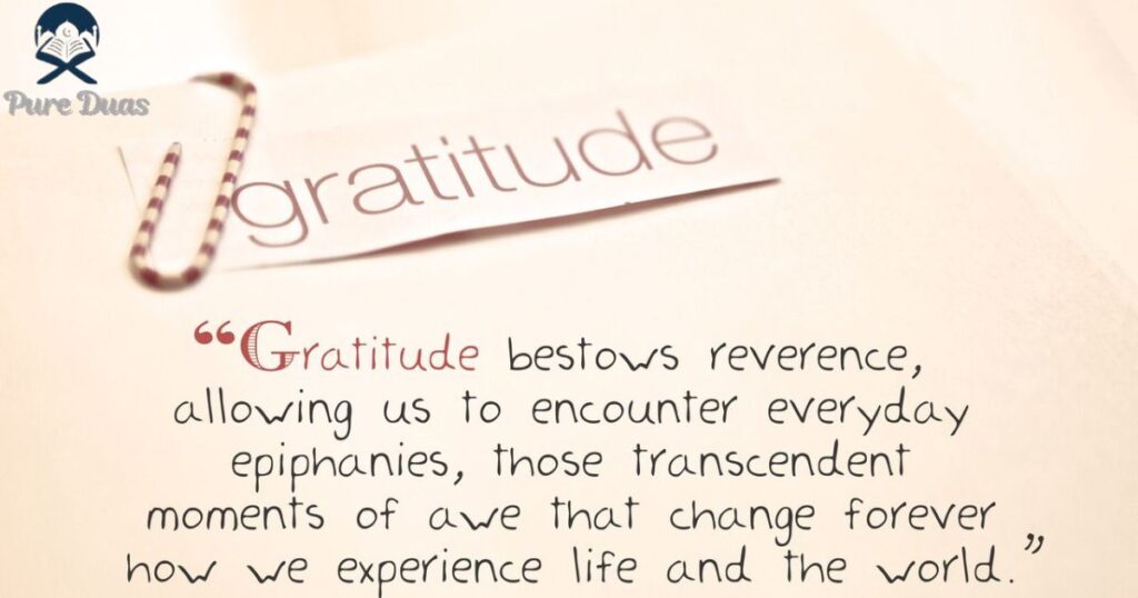 Gratitude as Worship