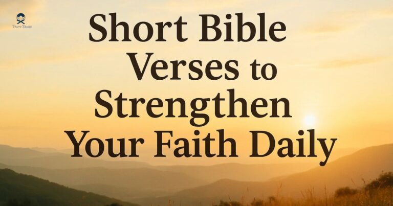 Short Bible Verses to Strengthen Your Faith Daily