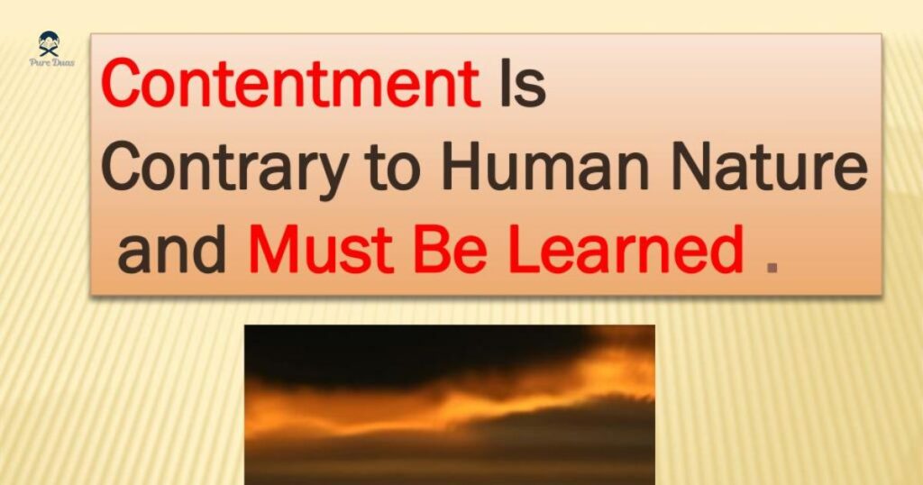 So What is the Secret of Contentment?
