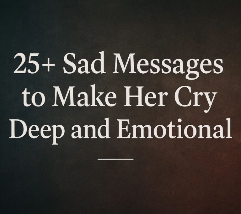 25+ Sad Messages to Make Her Cry – Deep and Emotional