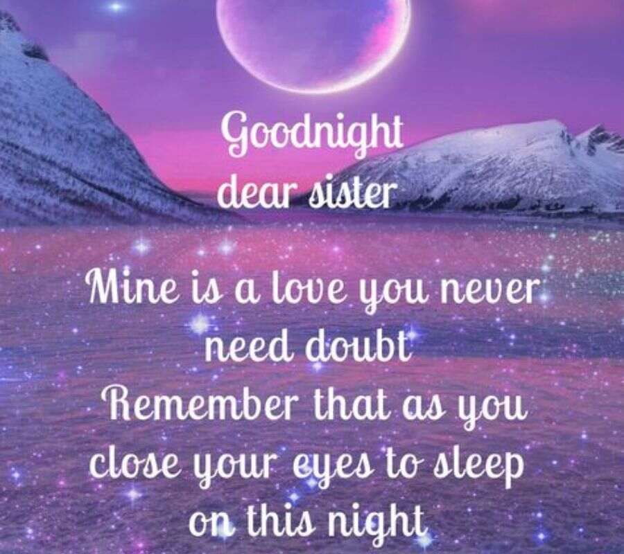 Heart-Touching Good Night Messages for Sister