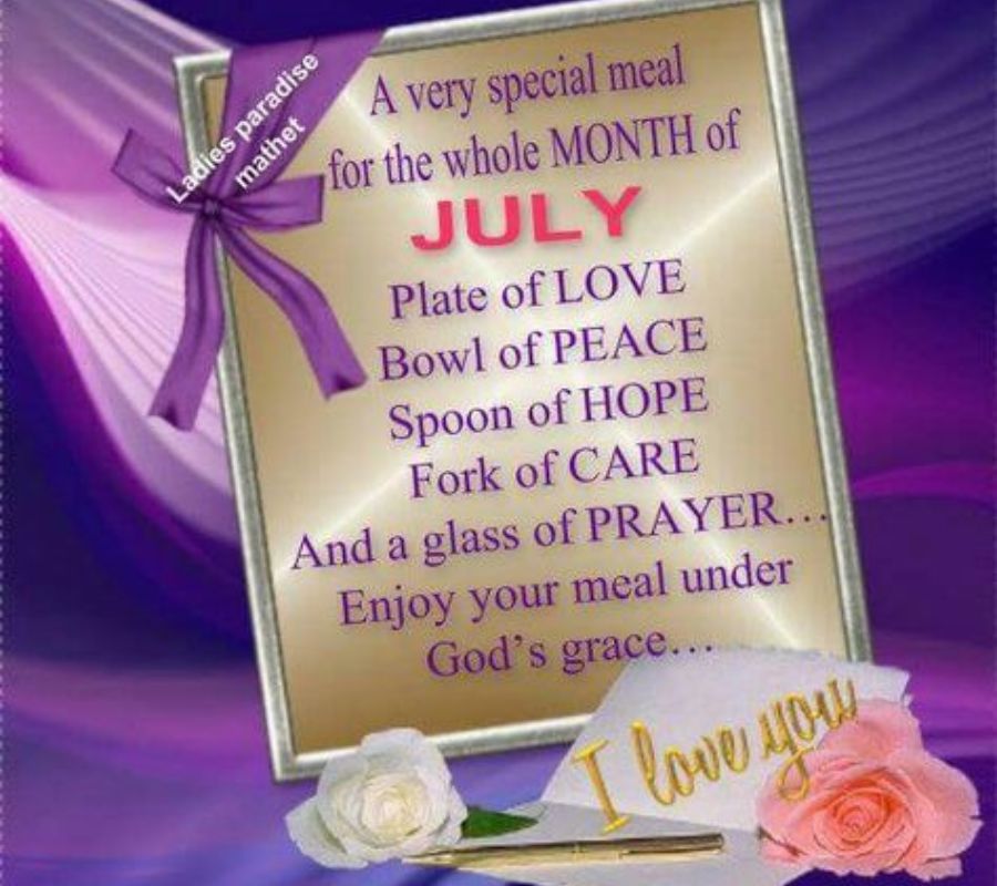 Short Welcome July Quotes